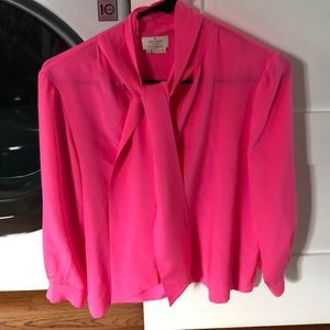 Kate Spade Hot Pink Blouse Size M